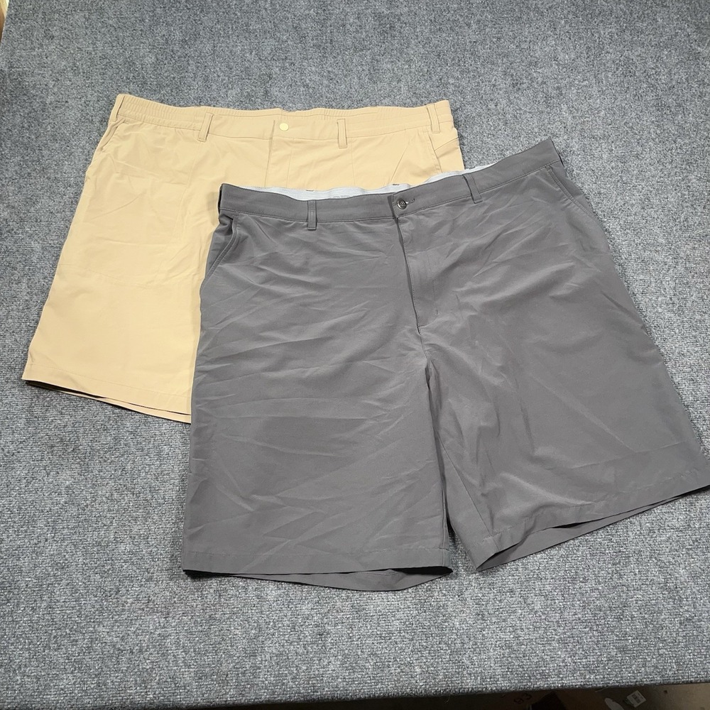 Adidas Golf Men's 48 Lot Of 2 Golf Shorts Performance‎ Flat Front 365 Stretch